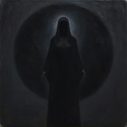 Priestess of the Void of the Black Hole by Karel Thole, oil on canvas,