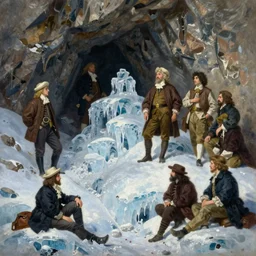 icy mountaintop cave, extremely detailed oil painting, rhads, sargent and leyendecker, savrasov levitan polenov, bruce pennington, studio ghibli, tim hildebrandt, digital art, landscape painting, trending on artstation, masterpiece