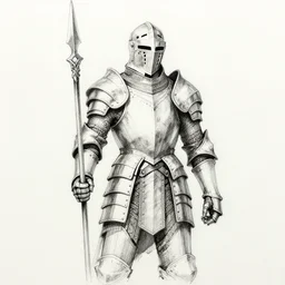 beautiful ink sketch, a skythian spearman in scale armor