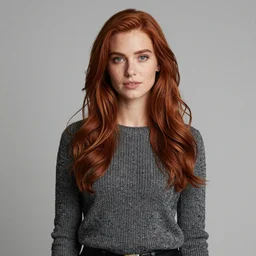 redhead ginger very beautiful dressed woman