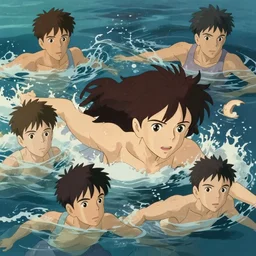 5 0 mm caucasian woman portrait, swimming, brown hair, martin schoeller, oleg bulakh, id magazine, epic scene, soft dynamic lighting, intricate, detailed, makoto shinkai, takashi takeuchi, studio ghibli, akihiko yoshida, sharp focus, photoreal, 8 k
