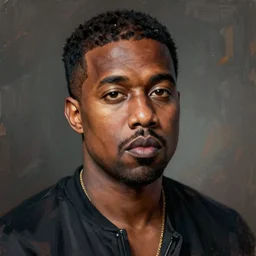 portrait of Kanye West in the style of Pablo Picasso