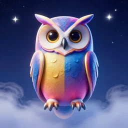 symmetry!! product render poster vivid colors divine proportion owl, 星 空, glowing fog intricate, elegant, highly detailed, digital painting, artstation, concept art, smooth, sharp focus, illustration,