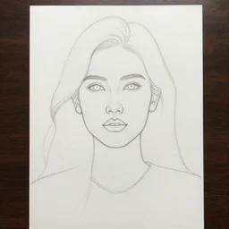 single continuous line art drawing of a woman's portrait