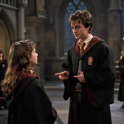 Death is teaching in Hogwarts, a scene from a Harry Potter movie