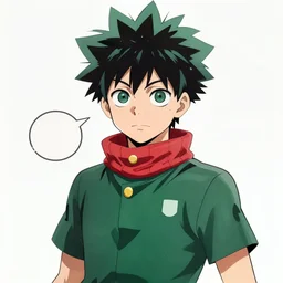High quality digital portrait of Izuku Midoriya from My Hero Academia by Artsbycarlos and Sakimichan