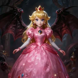 princess peach as a dark demon