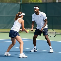 ray lewis teaching girls tennis