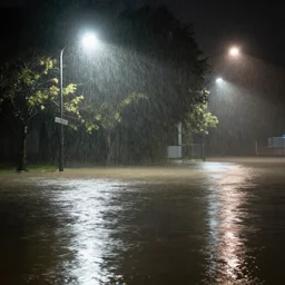 flooded, underwater lights,