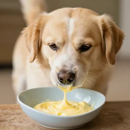 dog dipped in butter