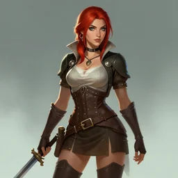 female rogue, irina french style , digital art, trending on artstation