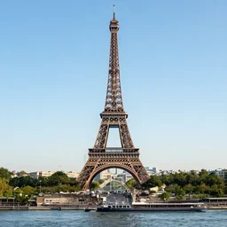 The Eiffel Tower in the panorama of the Istanbul bosphorus, HD