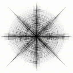 Abstract generative art made from technical drawings