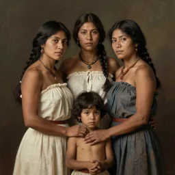 muscular Amazonian women and smaller, frailer men, 1920s photography