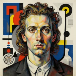 lithography bauhaus conceptual figurative post - morden monumental portrait by goya and el lissitzky, illusion surreal art, highly conceptual figurative art, intricate detailed illustration, controversial poster art, polish poster art, geometrical drawings, no blur