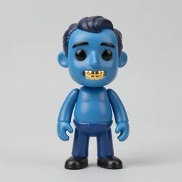 young blue period pablo picasso gold teeth stop motion vinyl action figure, plastic, toy, butcher billy style