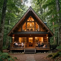 wild rave at a beatiful woodland cabin