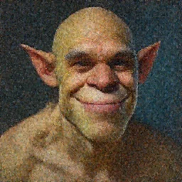 a portrait of an skinny orc with a friendly smile, digital painting, artstation, concept art, donato giancola, Joseph Christian Leyendecker, WLOP, Boris Vallejo, Breathtaking, 8k resolution, extremely detailed, beautiful, establishing shot, artistic, hyperrealistic, beautiful face, octane render, cinematic lighting, dramatic lighting, masterpiece