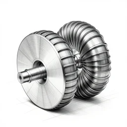 highly detailed schematic, technical drawing, side view, toroid, universe designs