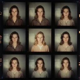 kodak portra 4 0 0, wetplate, muted colours, 1 9 6 0 s style, backrooms, frames, frames, frames, in the style of by britt marling
