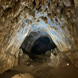 a crystalline cave beneath the earth crust