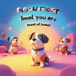 doggo thinking about how fool you are most of the time, colorful, contrast, 3 d scene, greg rutkowski, zabrocki, karlkka, jayison devadas, trending on artstation, 8 k, ultra wide angle, zenith view, pincushion lens effect
