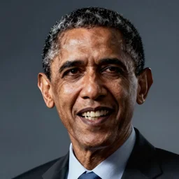 disturbing evil looking horror caricature of obama with sharp teeth