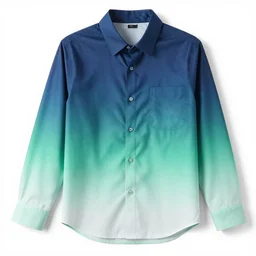 blue green ombre shirt