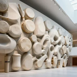 an art museum whose architecture is inspired by drum and flute instrument pieces ar 1 6 : 9