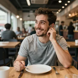 a man enjoying his time