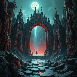 the portal to the netherworld. highly detailed, digital painting, engraving, grunge, artstation, sharp focus, unreal engine 5, 8 k, artnuevo, art by kilian eng
