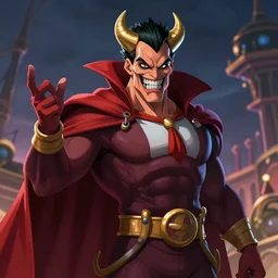 วชิราลงกรณ appears as super villain in new Disney movie, digital painting, 4k, anime key visual, artstation, kuvshinov ilya