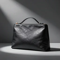a luxurious leather purse in a minimalist style, product photo