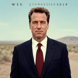 arnold schwarzenegger starring in a wes anderson film, movie poster