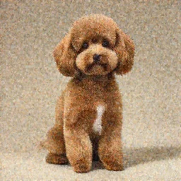 cute dog, soft brown hair, norman rockwell, 1 9 4 0's, liberty curls, soft lighting, full body portrait, posing