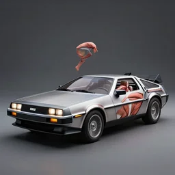 veiny muscles in the shape of a delorean