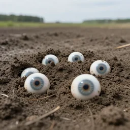 eyeballs peaking through, buried under a sea of mud, 4 k, 8 k, landscape