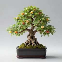 a candy bonsai, concept art, realistic, studio photo, well detailed, 8k