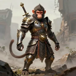 armored monkey warrior, beksinski, ruan jia,