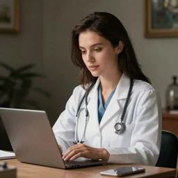 a virtual doctor helping a patient with a cardio training app