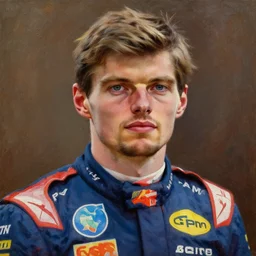 a portrait of Max Verstappen!!!, oil painting by Rembrandt van Rijn