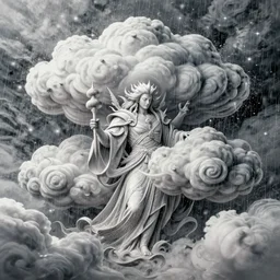 storm wizard, clouds, rain, wind, intricate, highly detailed, artstation, illustration, jurgens, rutkowski, bouguereau