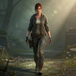 portrait art of clementine walking dead telltale games, 8 k ultra realistic, lens flare, atmosphere, glow, detailed, intricate, full of colour, led lighting, trending on artstation, 4 k, hyperrealistic, focused, extreme details, unreal engine 5, masterpiece
