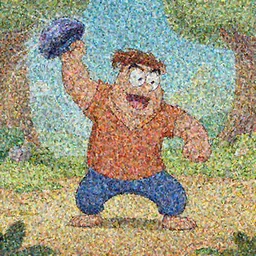 Fred Flintstone from The Flintstones doing zoomba, 8k, detailed, cartoon