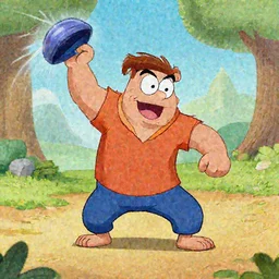 Fred Flintstone from The Flintstones doing zoomba, 8k, detailed, cartoon