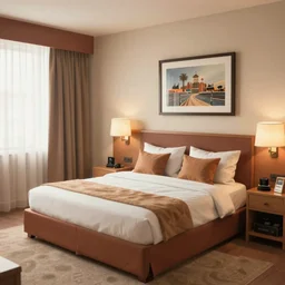 hotel bedroom from the 2 0 8 0 s trending on unsplash 3 2 k intricate cgsociety contest winner award winning detailed medium shot