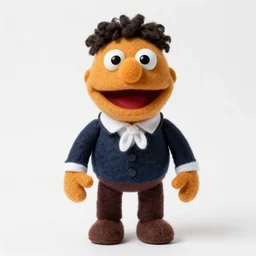 Teddy Roosevelt Muppet, Puppet, Felt Texture