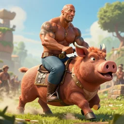 dwayne the rock johnson hog rider clash of clans