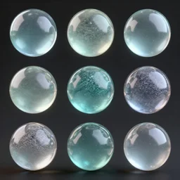 array of orbs rendered in 3 d made of glass. blender texture pack, textures, cgsociety, artstation, sketchfab