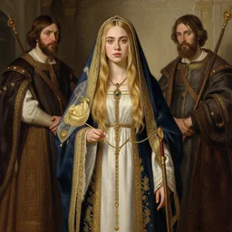 dakota fanning as a pre - raphaelite priestess in ritual traditional corsican, intricate, highly detailed, artstation, illustration, jurgens, rutkowski, bouguereau